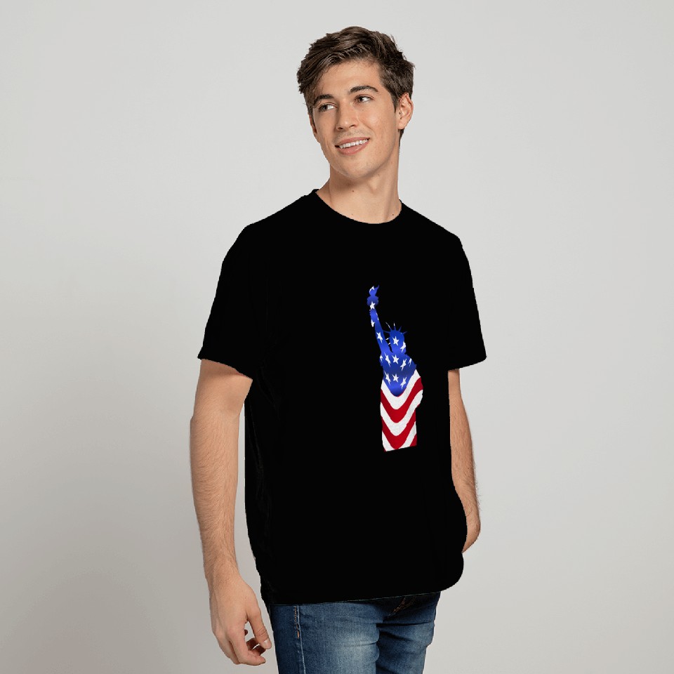 Statue Of Liberty Flag T Shirts