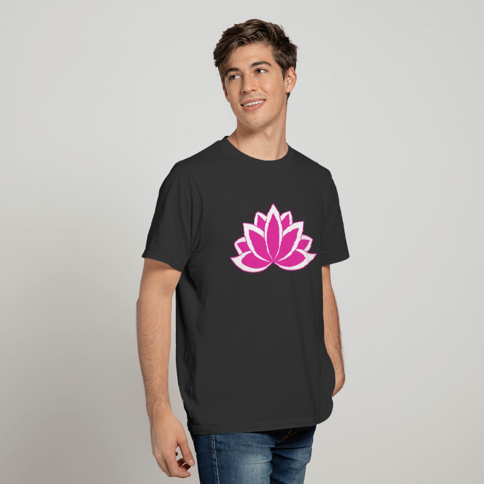 Original Pink Buddhist Symbol Lotus T Shirts