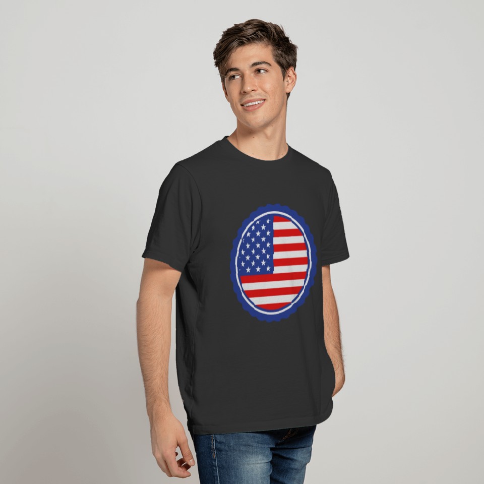 seal usa america united states stamp 3 colors nati T-shirt