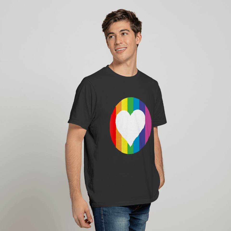 rainbow heart T-shirt