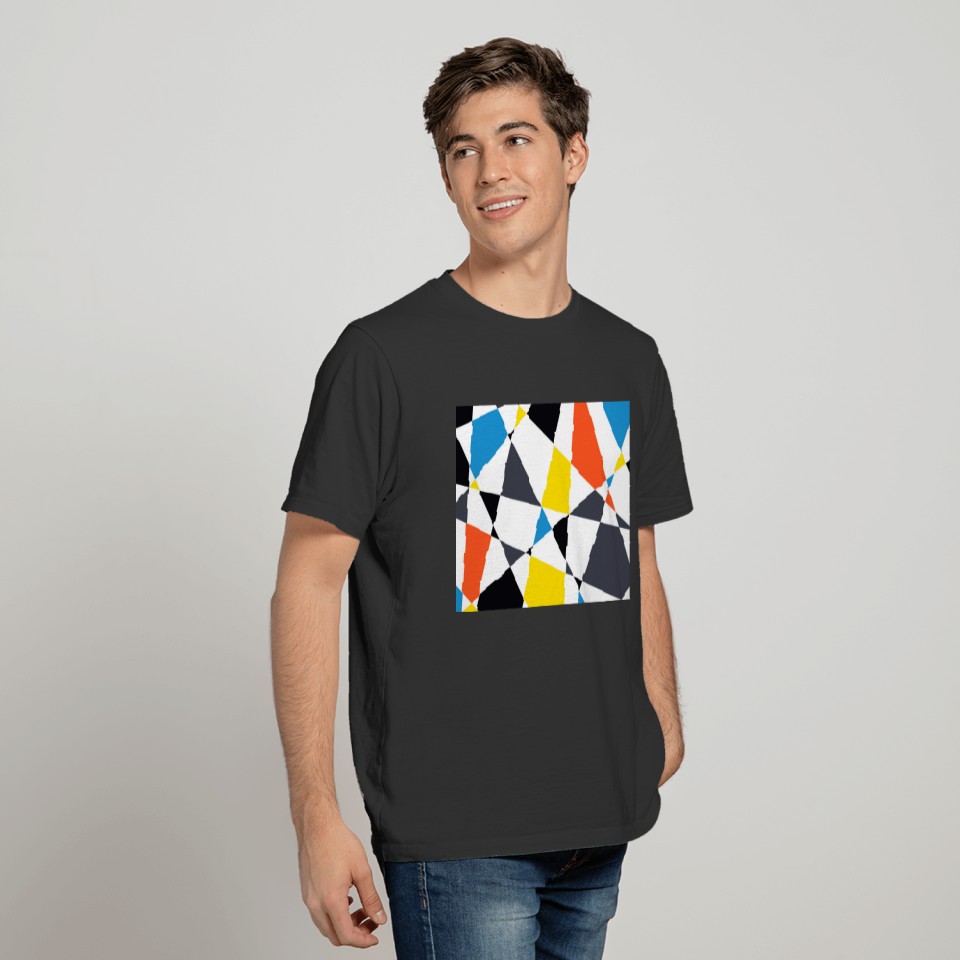 Colorful, cool, trendy, modern geometric shapes T-shirt