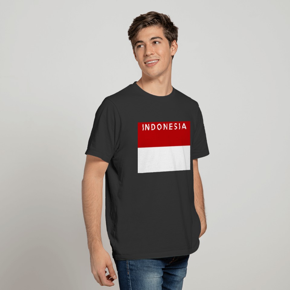 indonesia country flag text T-shirt