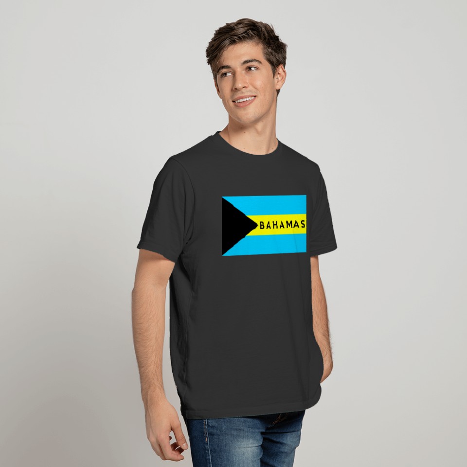 bahamas country flag symbol name text T-shirt