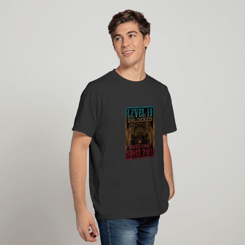 Level 11 Unlocked Awesome Since 2011 11Th Birthday T-shirt