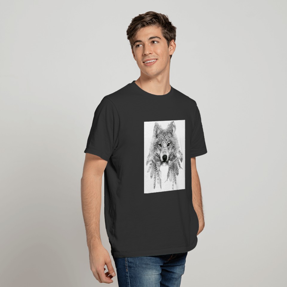 Wolf In Indigenous Apparel T-shirt