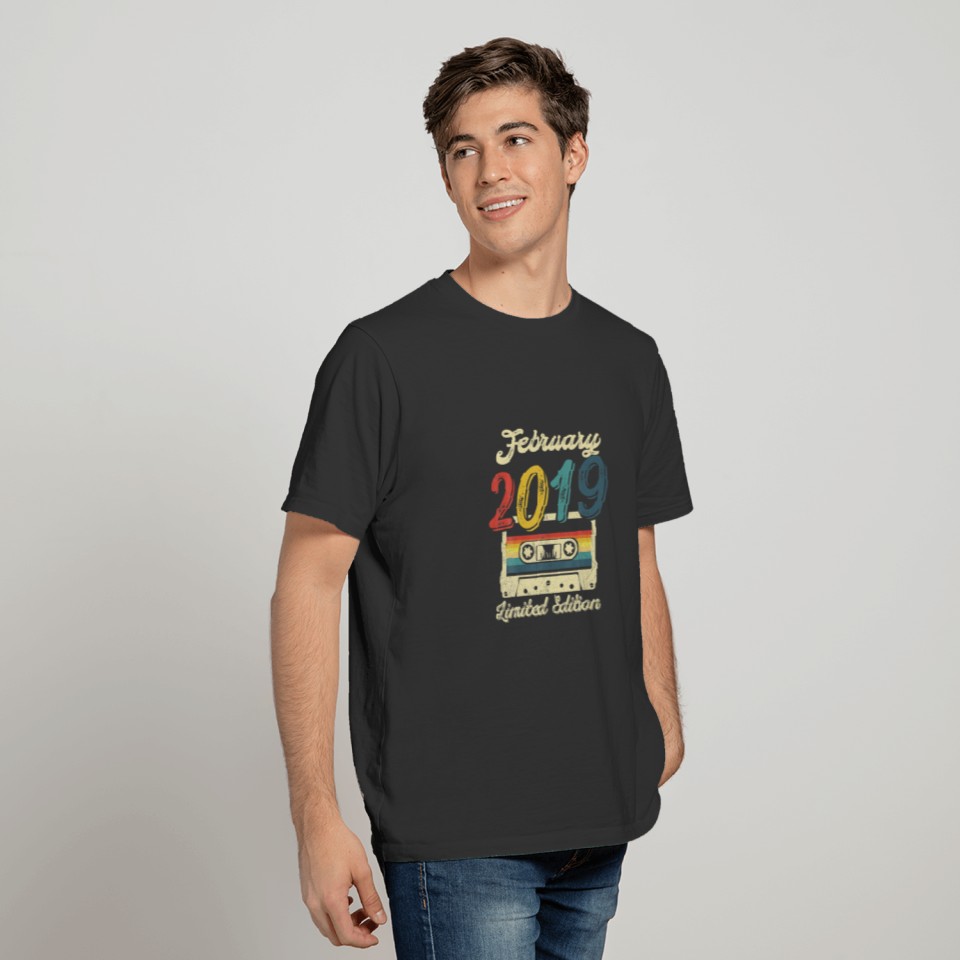 Vintage February 2019 Cassette 3Rd Birthday Decora T-shirt