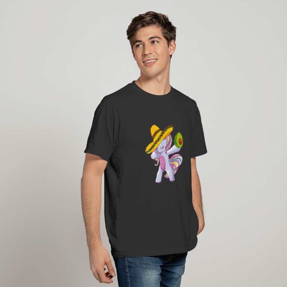 Cute Dabbing Unicorn 5 Cinco De Mayo 2022 Mexican T-shirt