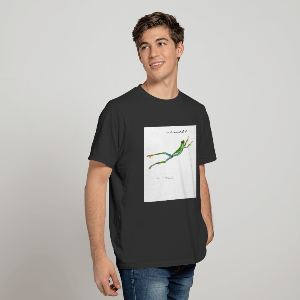 Red eyed tree frog jumping T-shirt