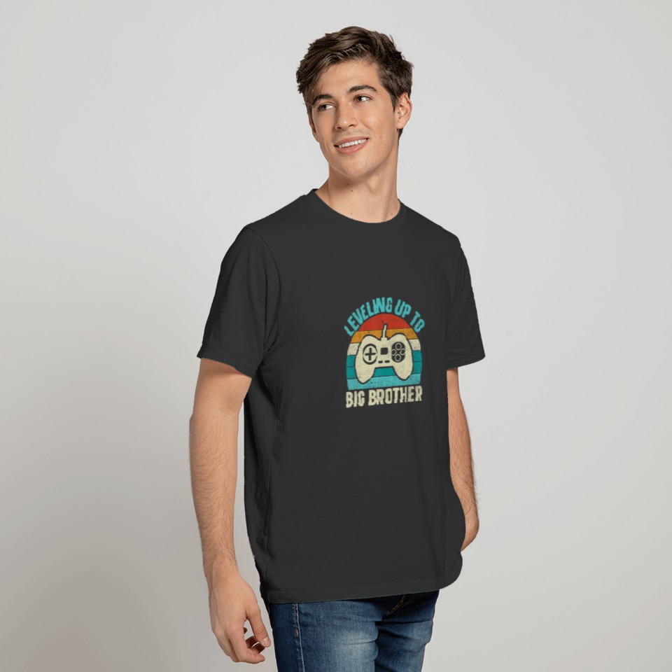 Funny Leveling Up To Big-Brother Gamer Video Games T-shirt