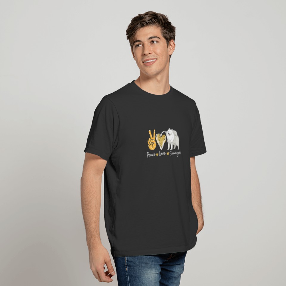 Peace Love Samoyed Dog Lovers T-shirt