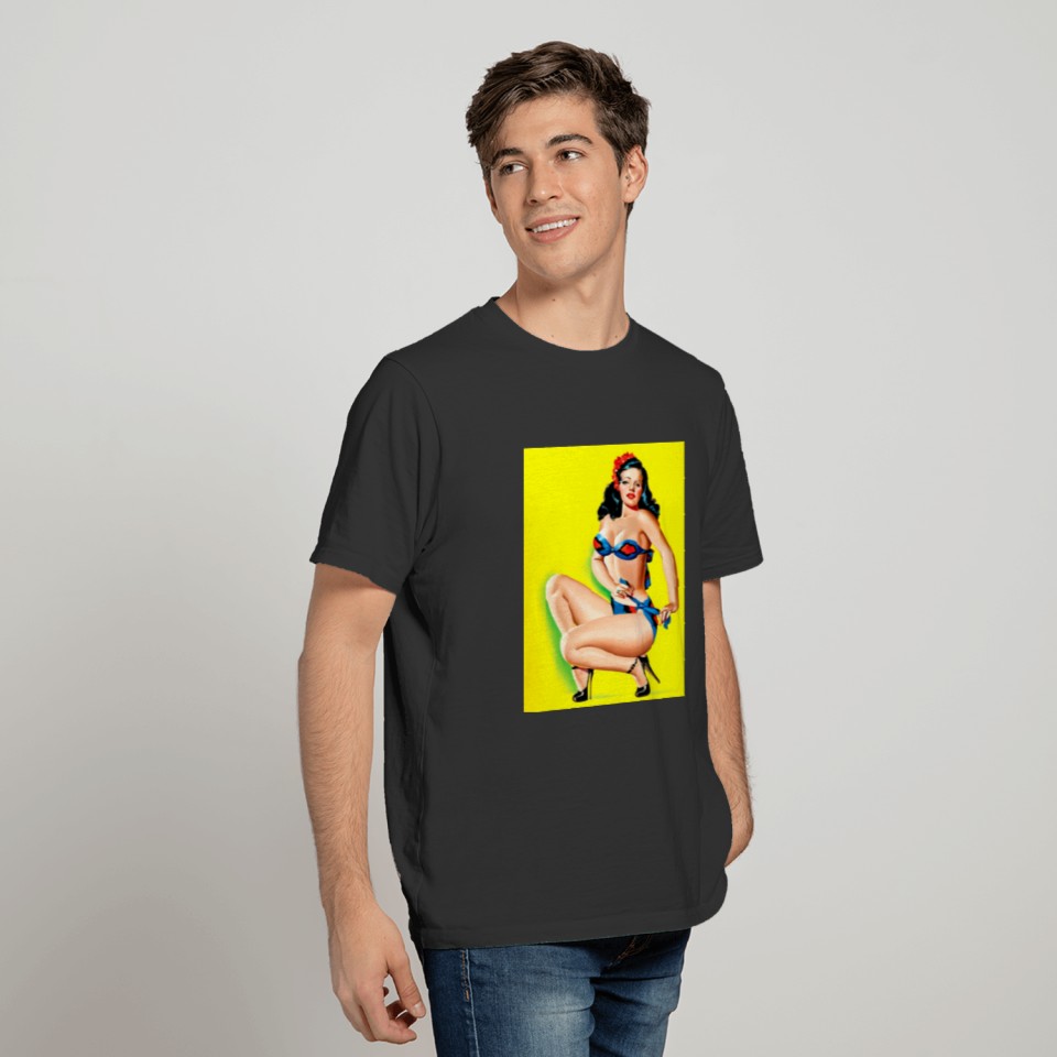 VINTAGE ,VINTAGE PIN UP GIRL T-shirt