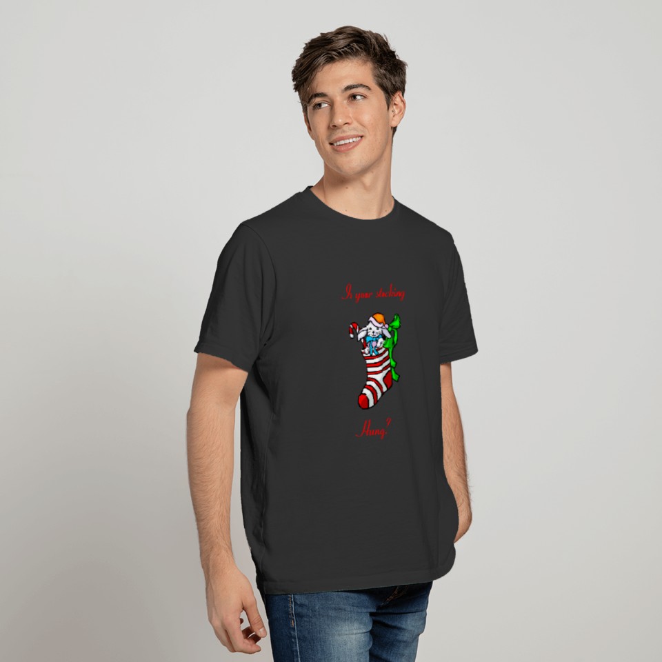 Christmas novelty Is your stocking hung? T-shirt