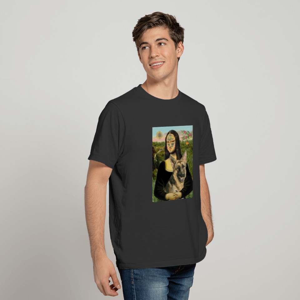 Mona Lisa - German Shepherd 2 T-shirt