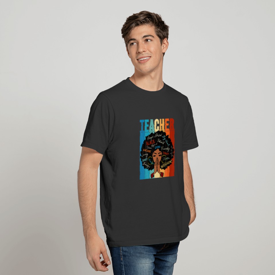 Vintage Afro Black History Month African American T-shirt