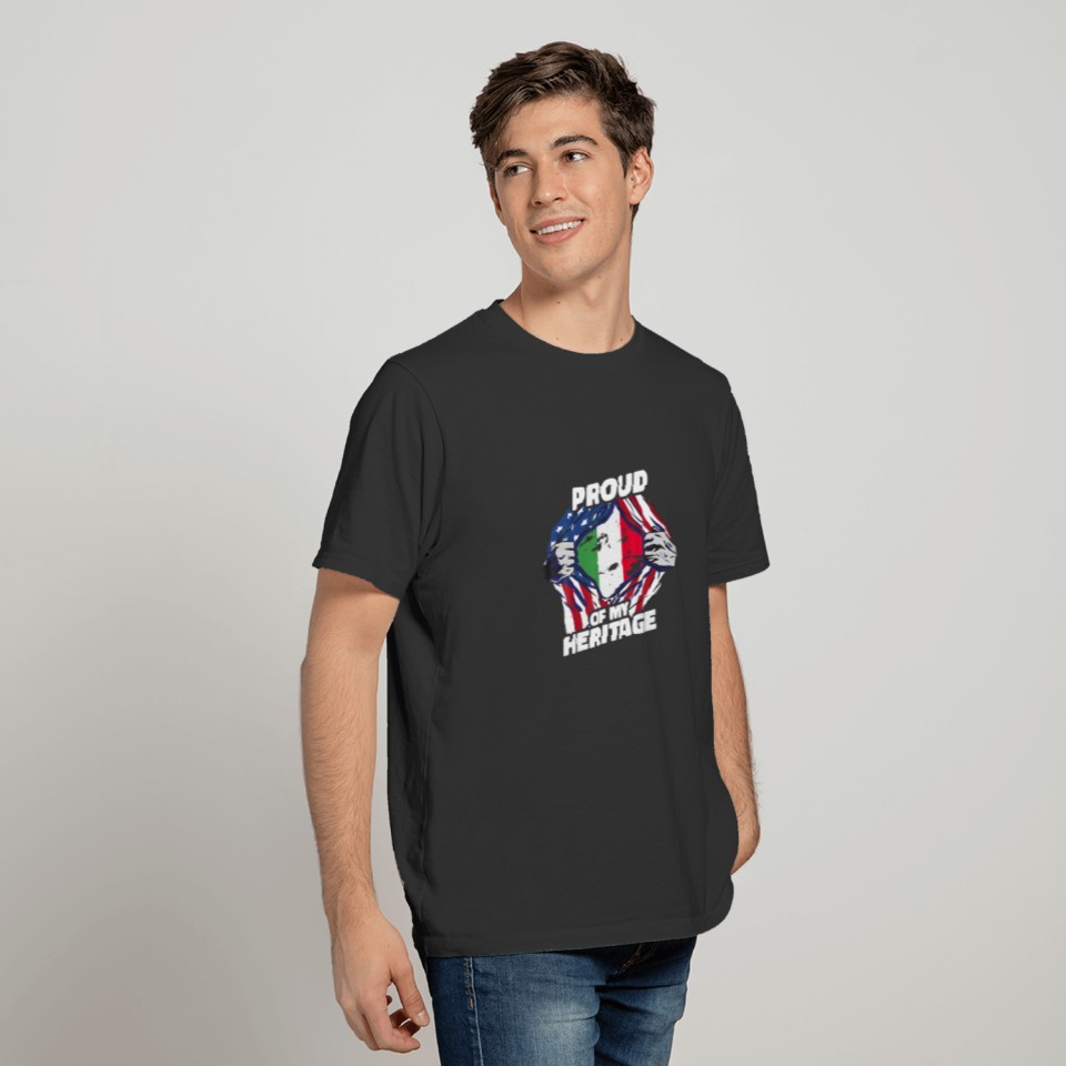 American Italien Roots Flag - Proud Of My Heritage T-shirt