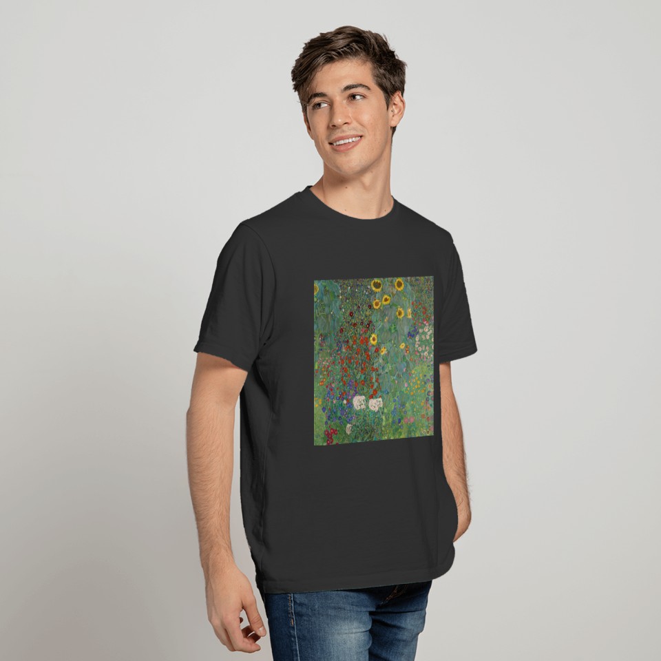 Gustav Klimt's Farm Garden with Sunflowers T-shirt