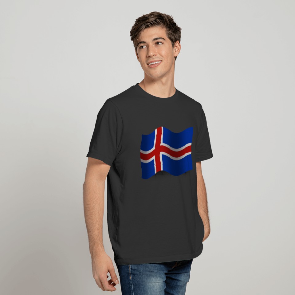 Iceland Waving Flag T-shirt