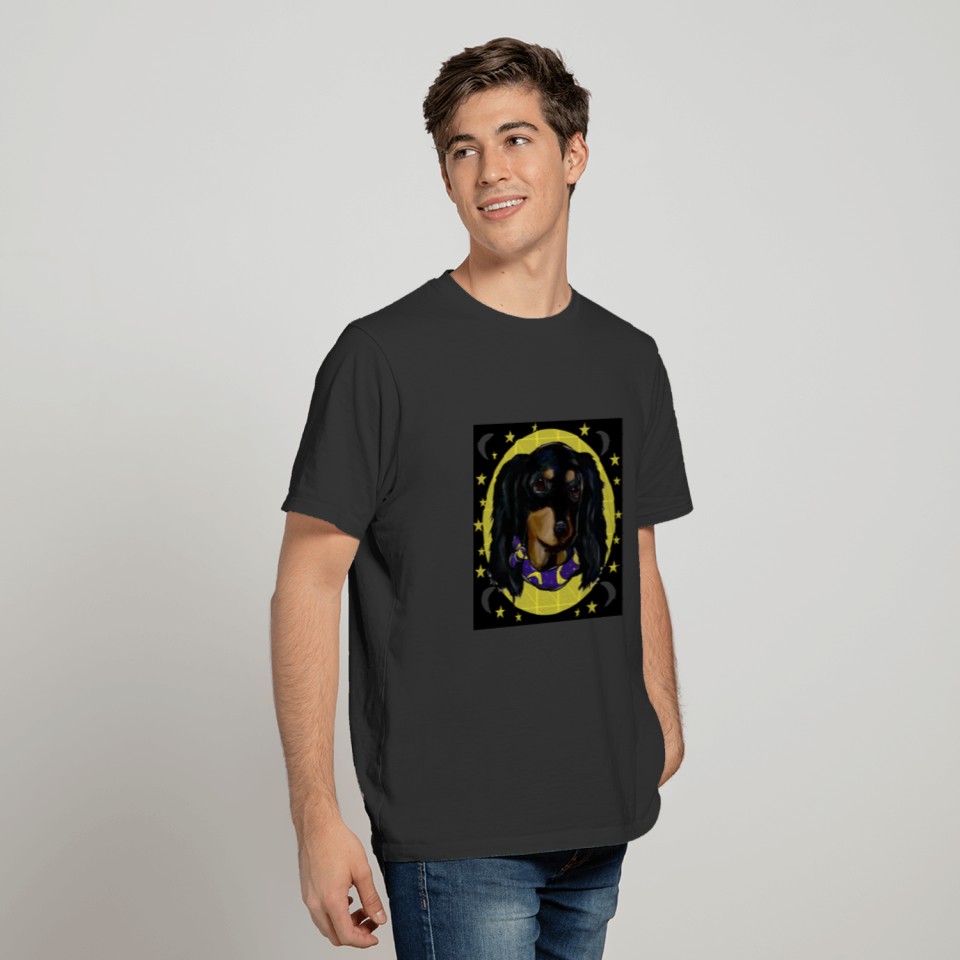Long Haired Black Dachshund T-shirt