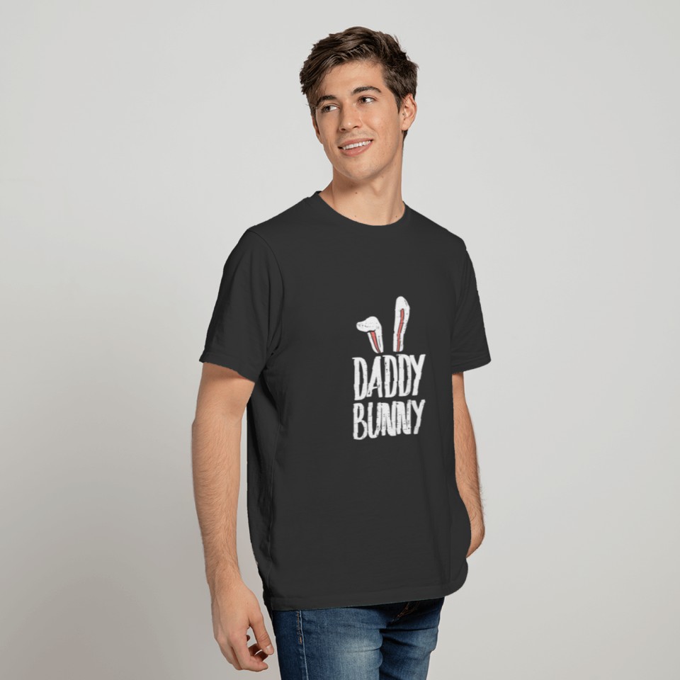 Mens Daddy Bunny Ears Easter Family Matching Dad F T-shirt
