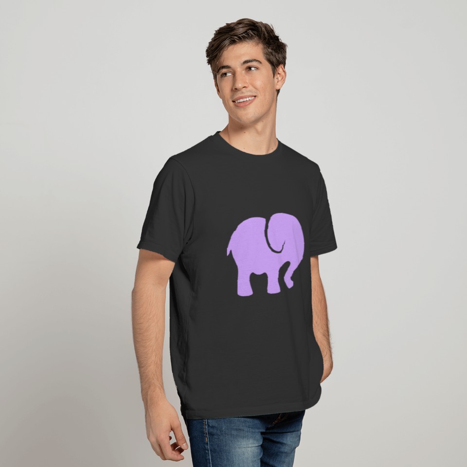 Purple elephant animation cartoon illustration T-shirt