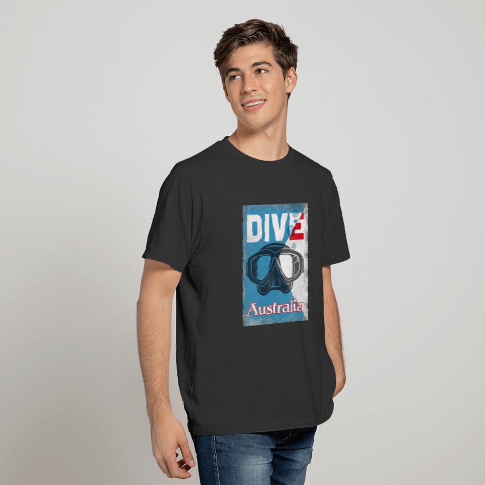 Australia Vintage Scuba Diving Mask T-shirt