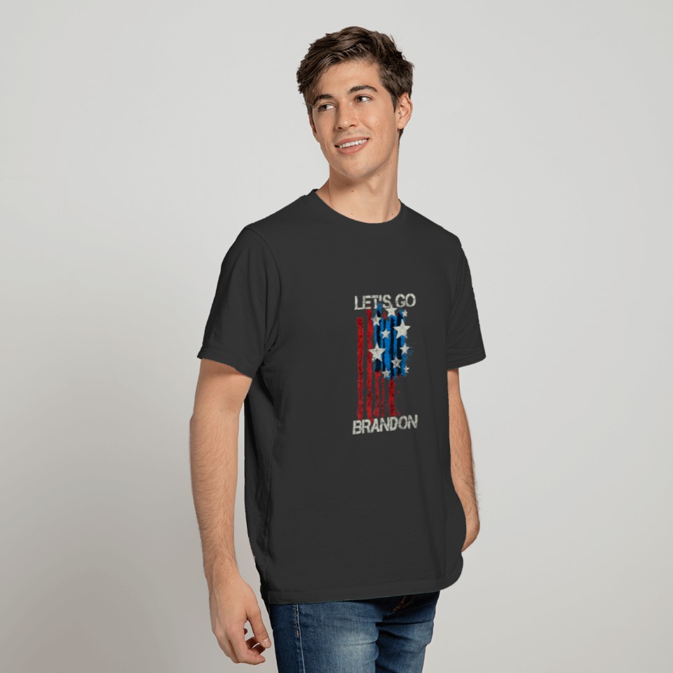 Let's Go Branson Brandon American Flag Funny T-shirt