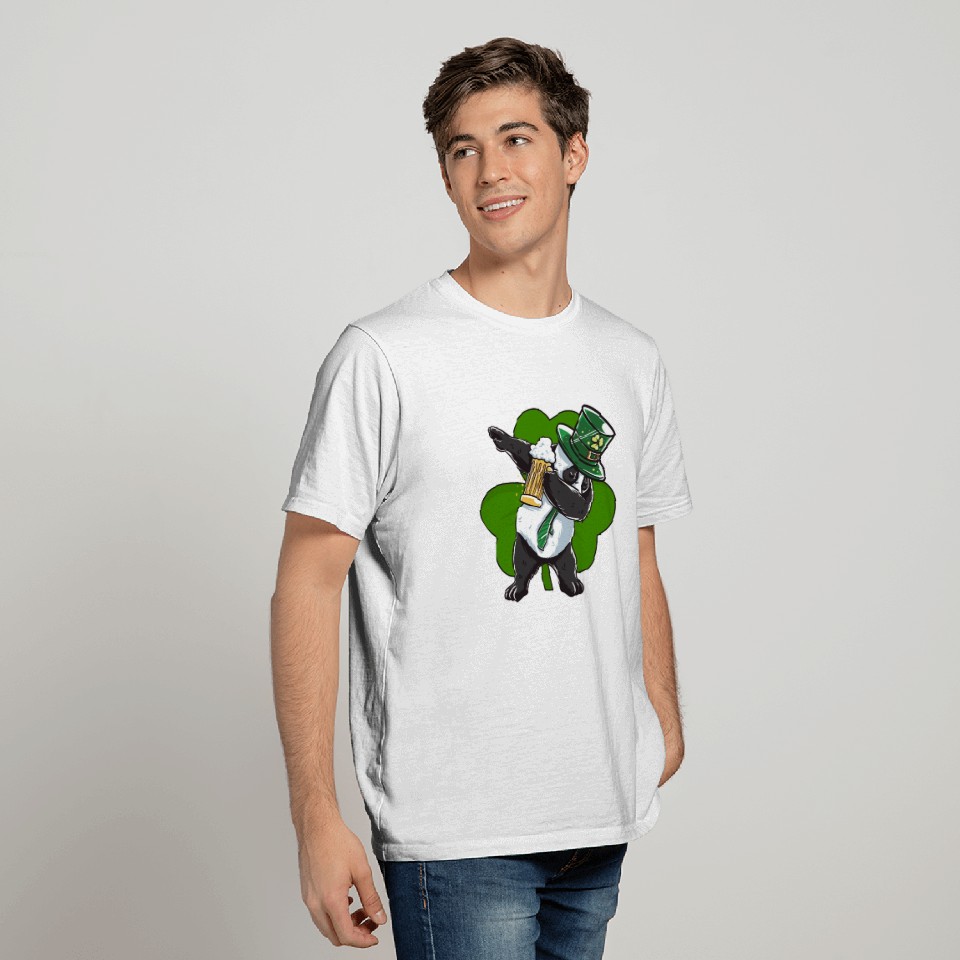 Funny St Patricks day Panda print - perfect outfit T Shirts