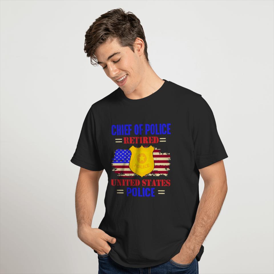 Chief Of Police Retired United States Police T-shirt