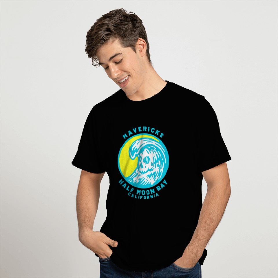 Surf Life Mavericks Half Moon Bay Surfing T-Shirts