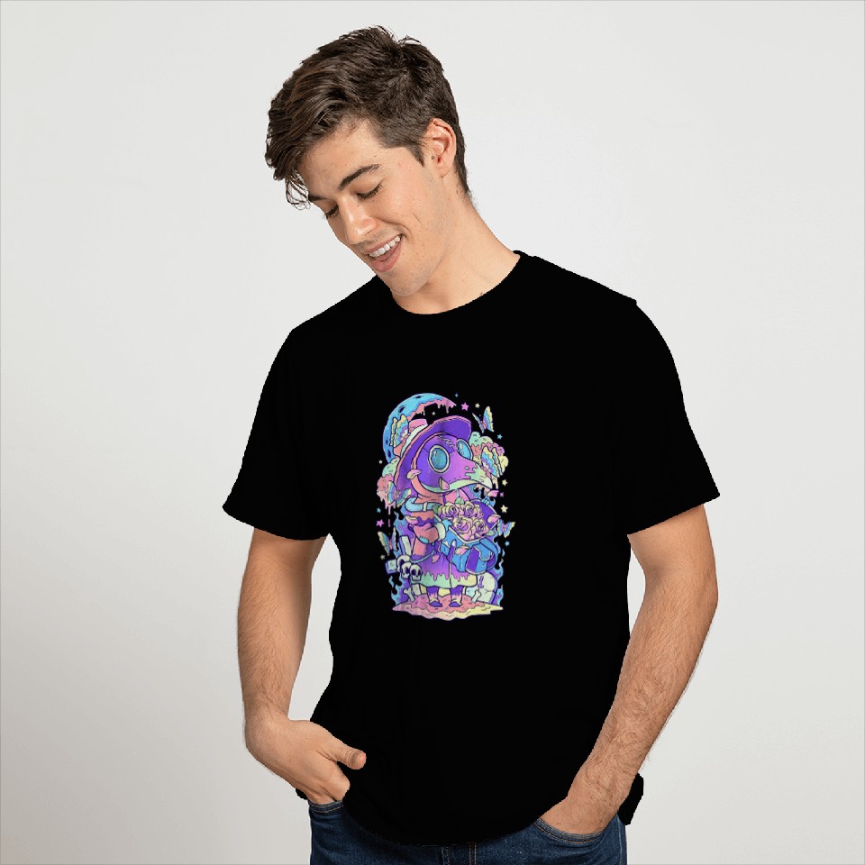 Pastel Goth Cute Creepy Plague Doctor Kawaii Menhera Wiccan T-Shirts