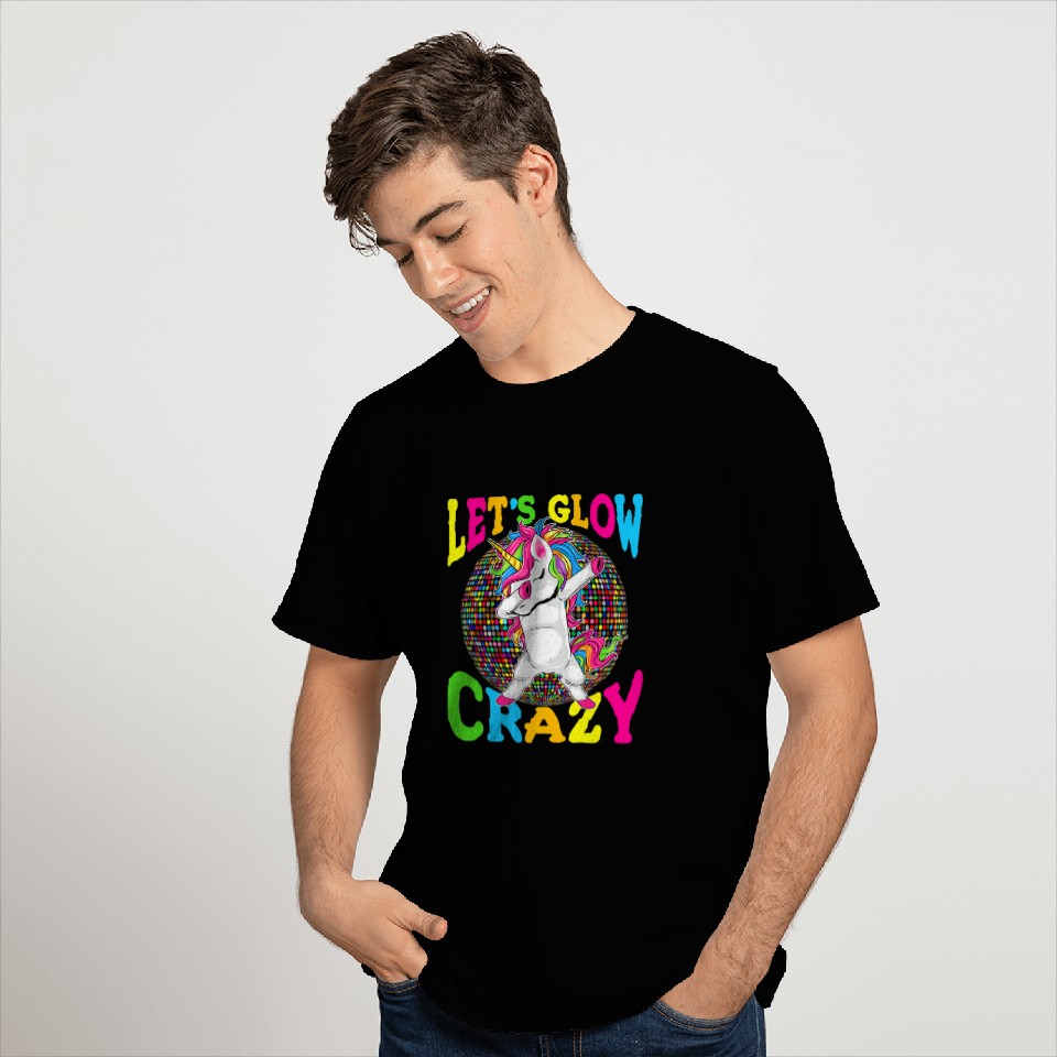 Unicorn Pet Lets Glow  Retro 80s T-Shirts
