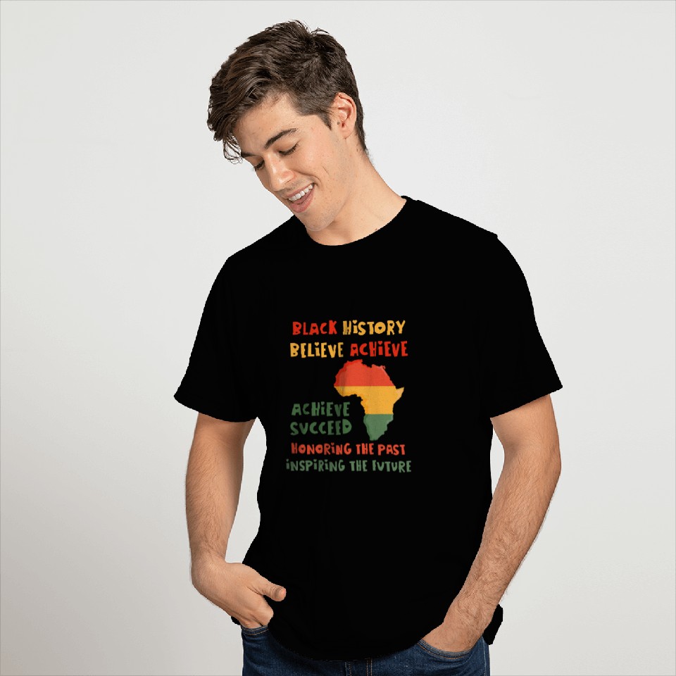 Honoring Past Inspiring Future Black History Month T-Shirts