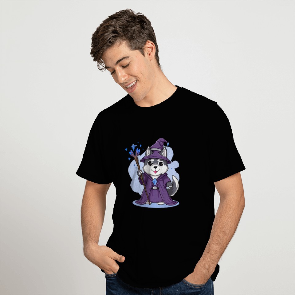 Husky Wizard Funny Dog Magic 2 T-Shirts