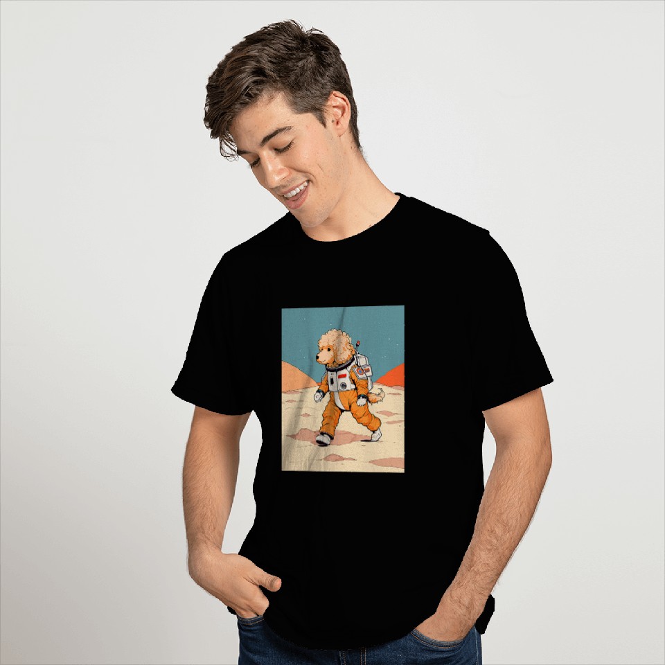 Goldendoodle Mars Funny Dog Astronaut T-Shirts