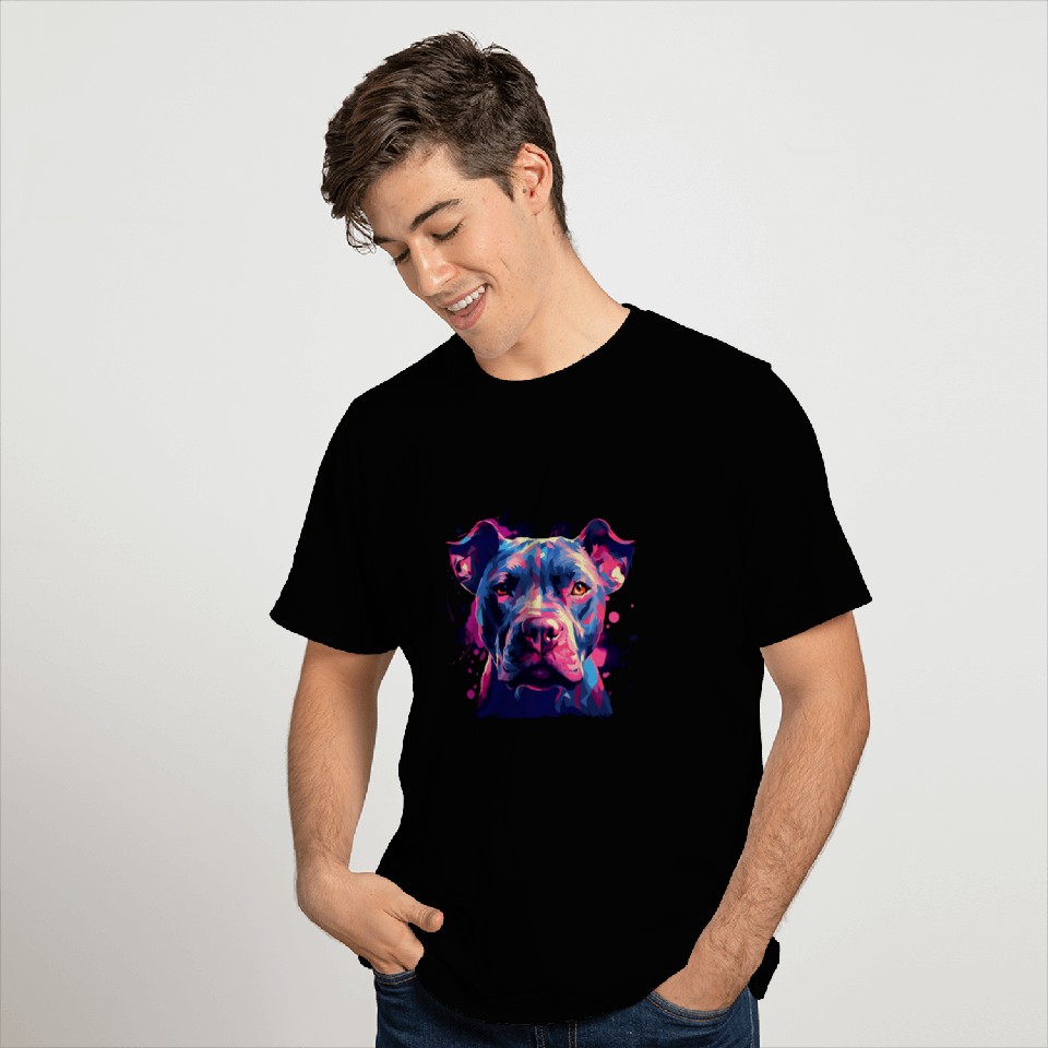 Pit Bull Dog Colorful Pitbull T-Shirts