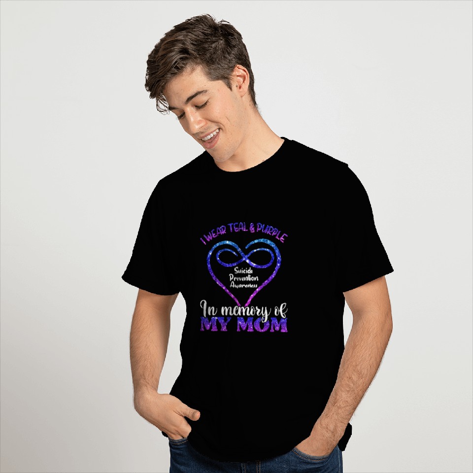 suicides Prevention s Teal Purple In Memory Of My Mom T-Shirts