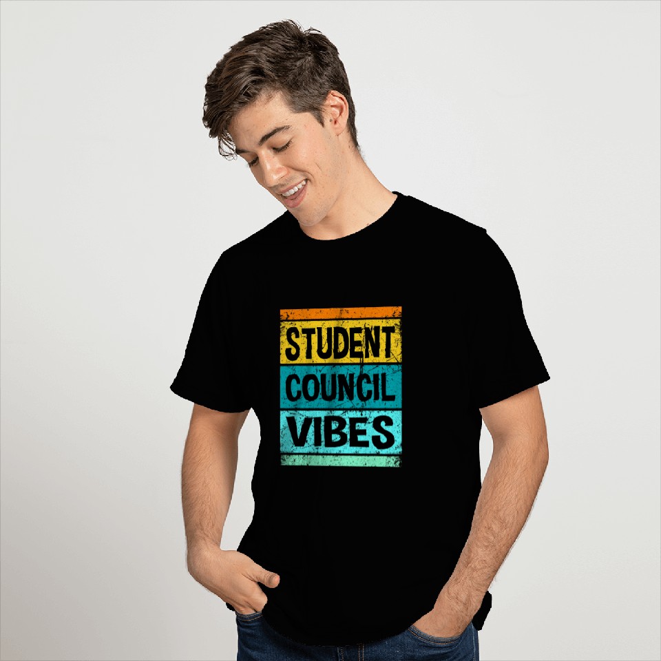 Retro Student Council Vibes Groovy School Student Council 1 T-Shirts