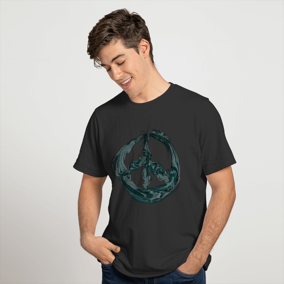PEACE SYMBOL water color T-shirt