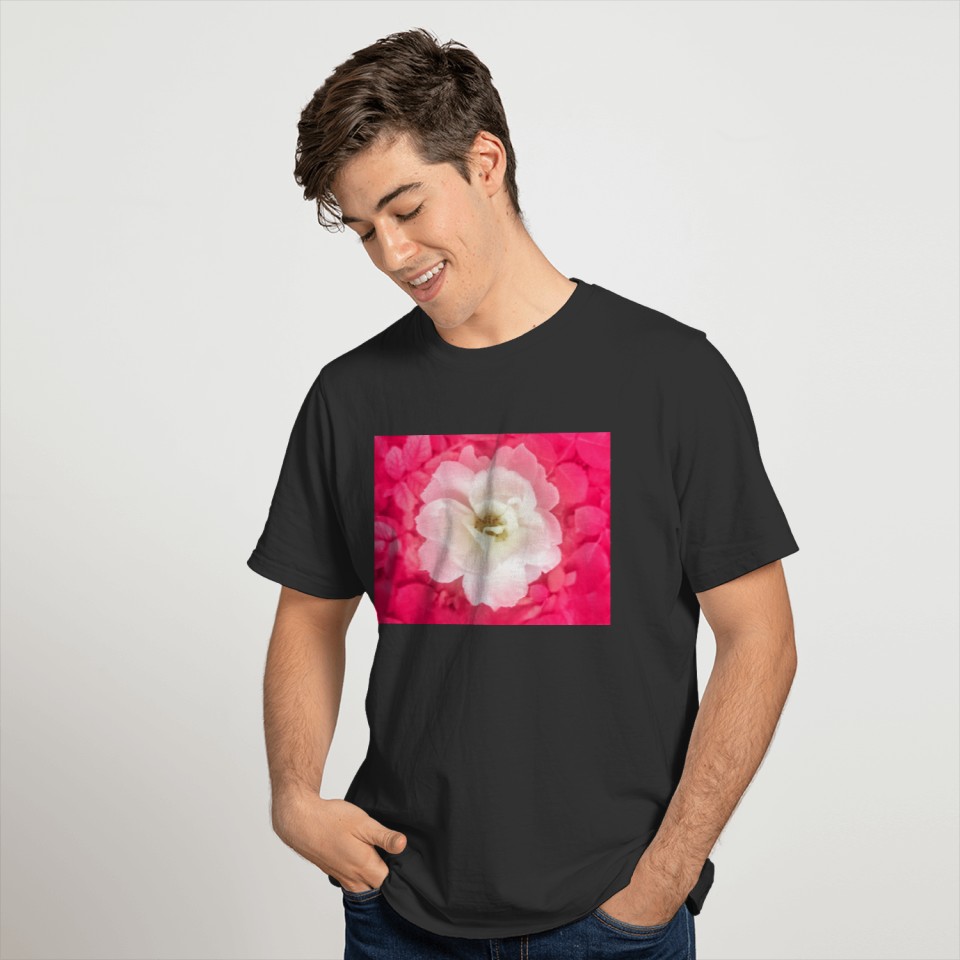 White Rose Top View T Shirts