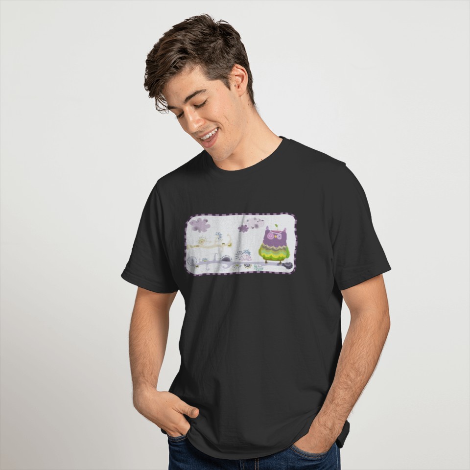 Cartoon owl design T-shirt
