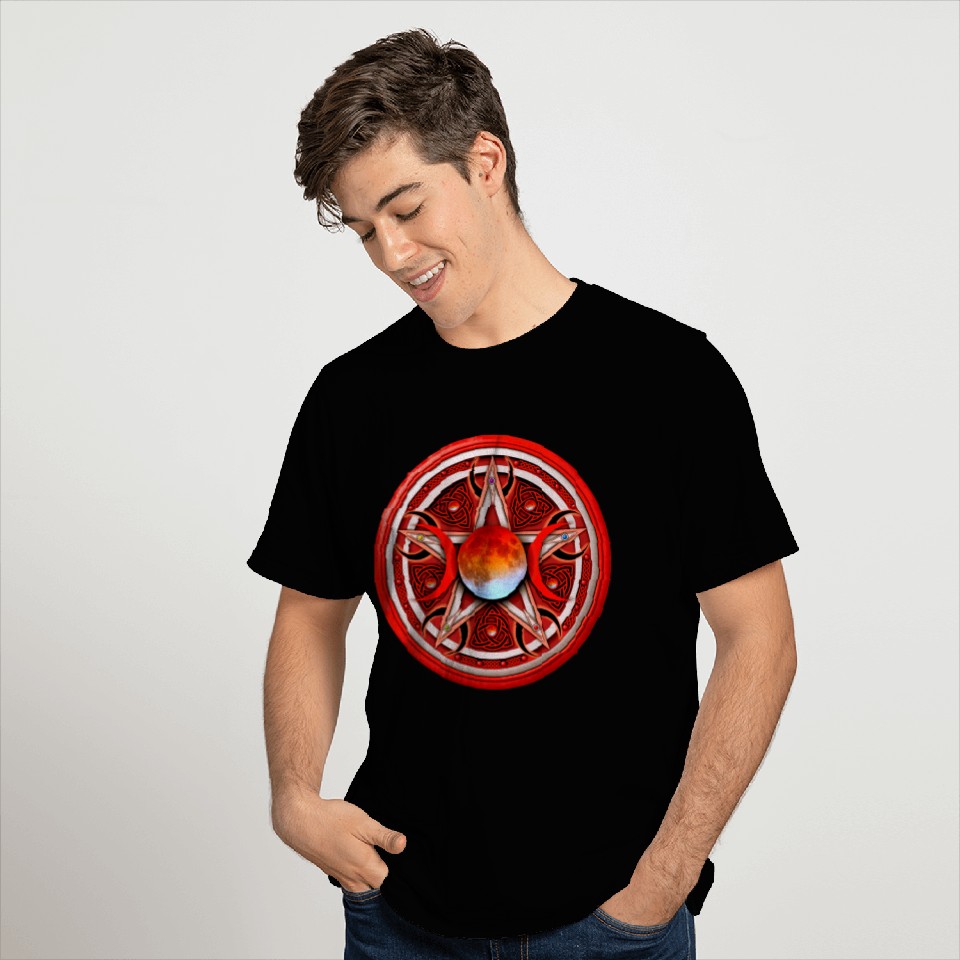 Red Moon Pentacle T Shirts