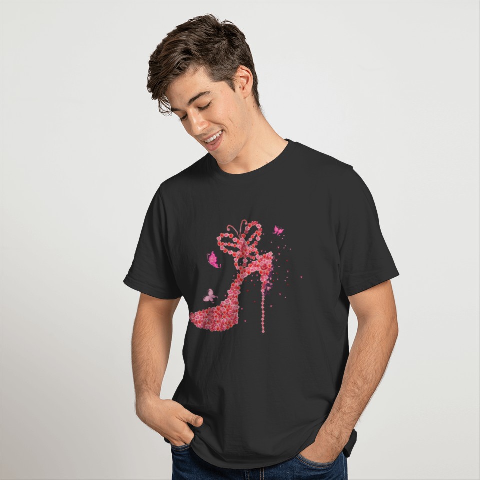 Beautiful butterfly elements background T-shirt
