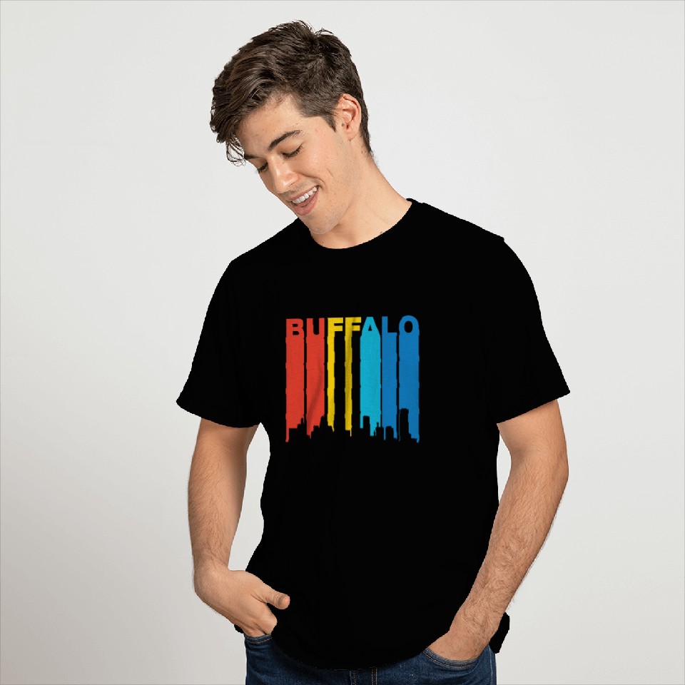 Retro Buffalo New York Skyline T Shirts