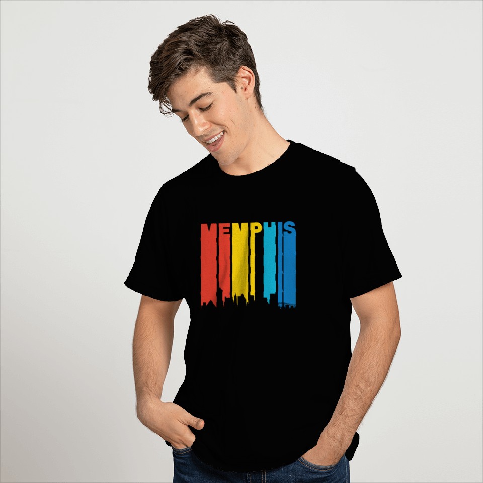 Retro Memphis Tennessee Skyline T Shirts