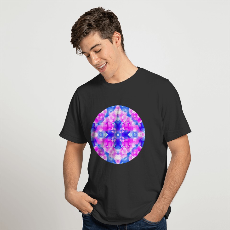 Crystal Flowers Mandala T-shirt