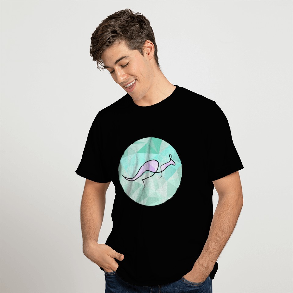 Kangaroo outline in a circle T Shirts