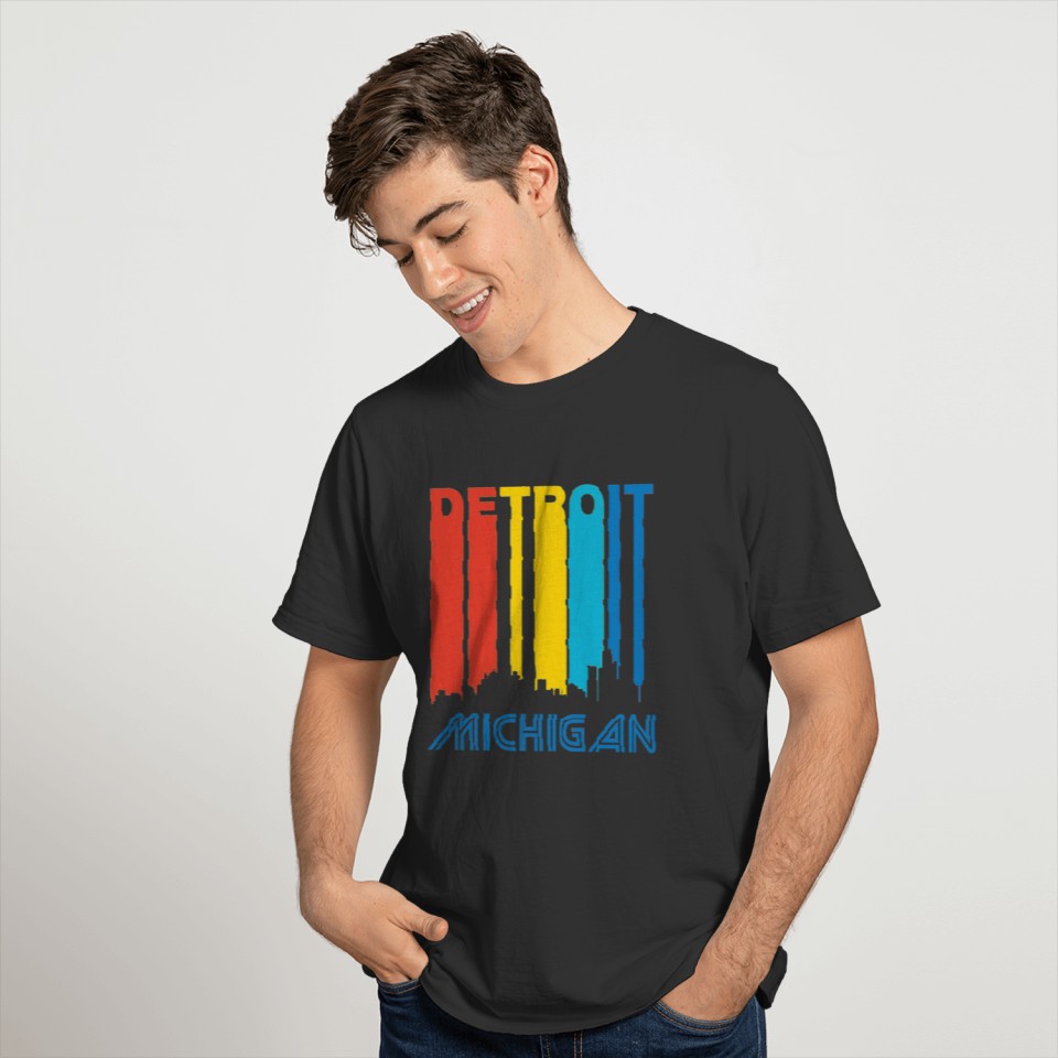 Retro Detroit Skyline T-shirt