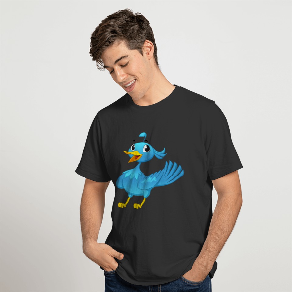 funny bird wildlife kids image vector art cartoon T Shirts
