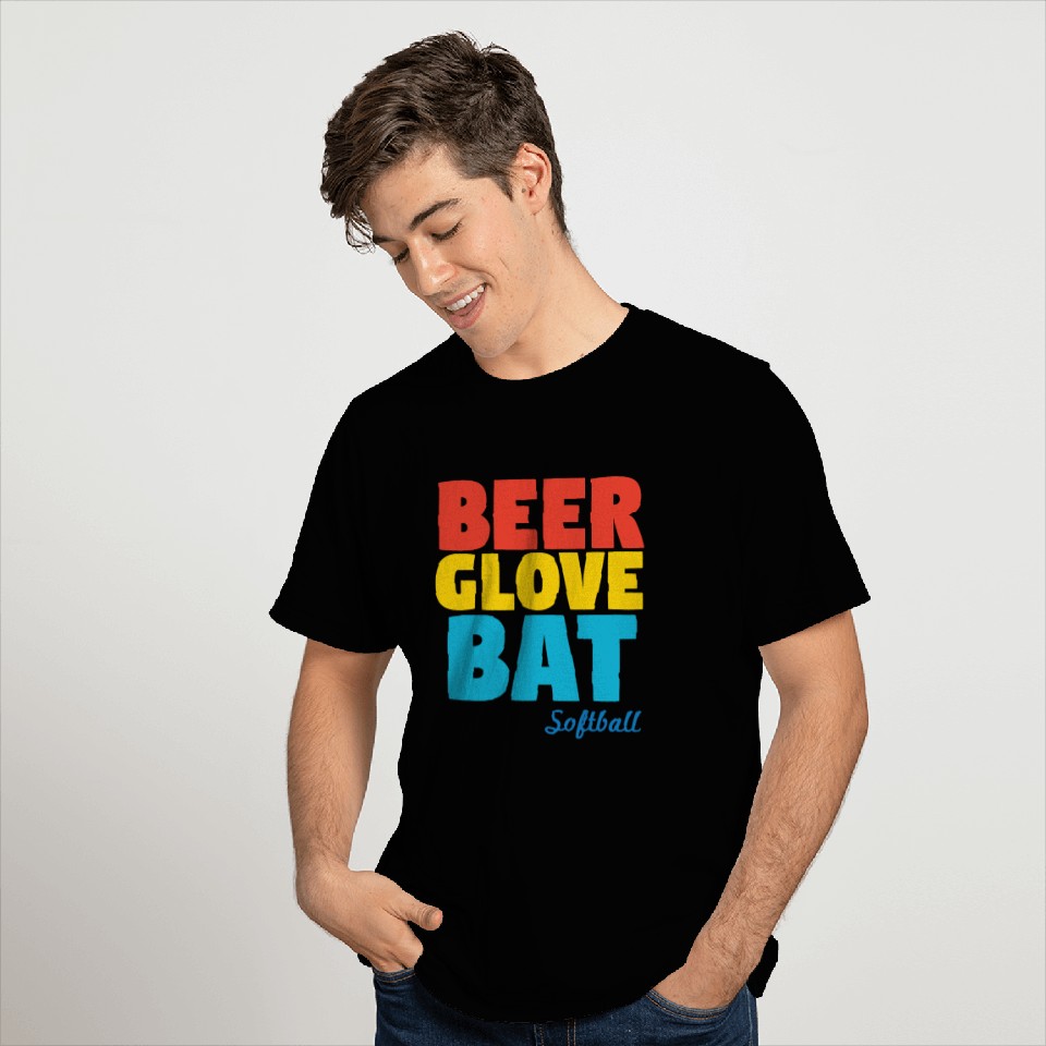 Beer Glove Bat Softball T Shirts