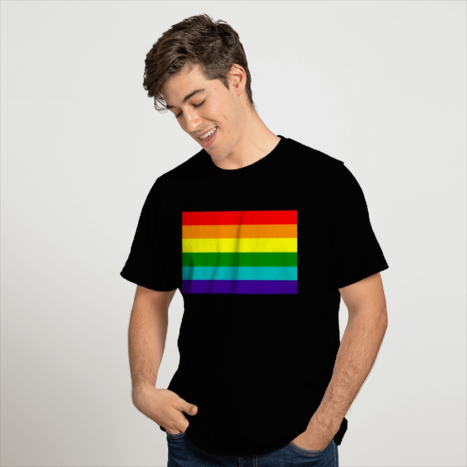Gay pride rainbow flag T Shirts